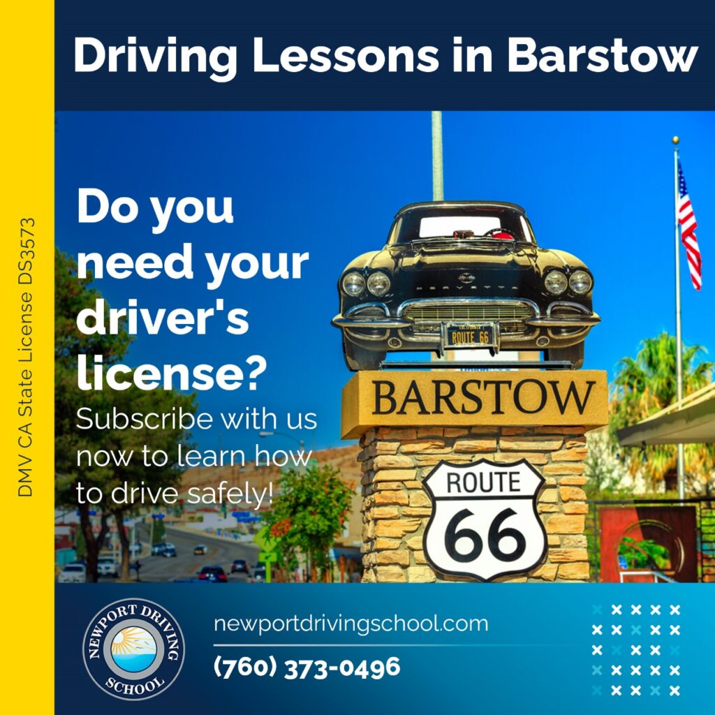 Driving Lessons in Barstow Newport Driving School